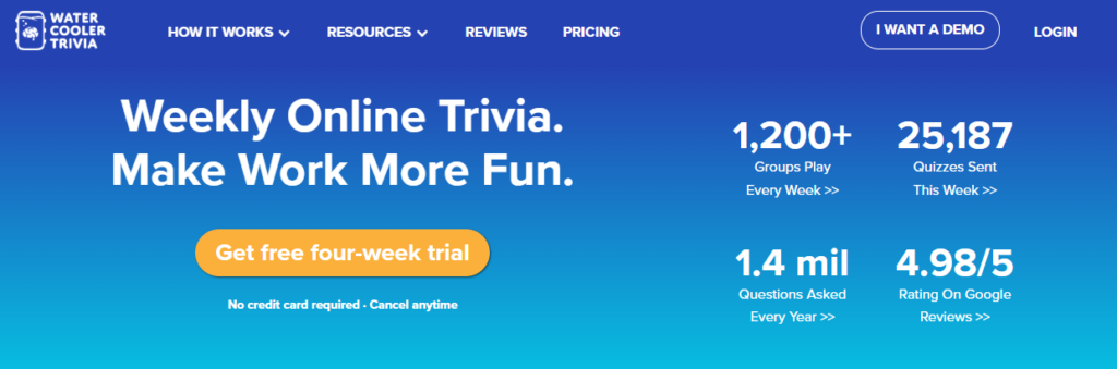 Water cooler trivia challenge