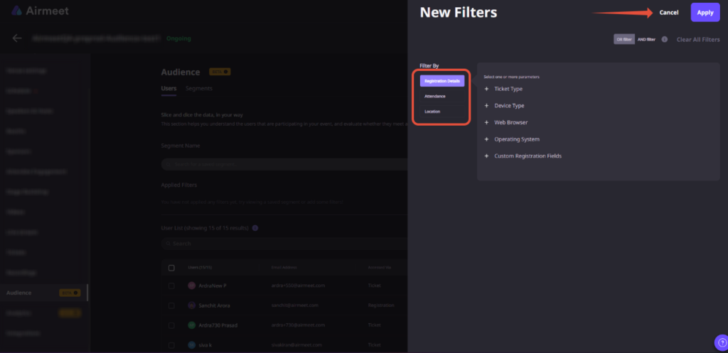 Tracking the Number of Registrations vs. CTR