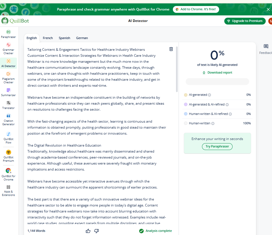 Framework for Evidence-Based Content