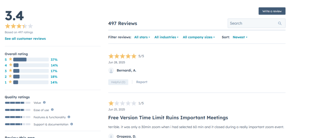 HubSpot Marketplace Review3