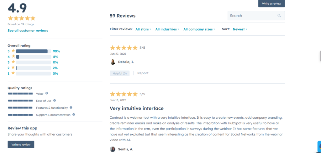 HubSpot Marketplace Review5