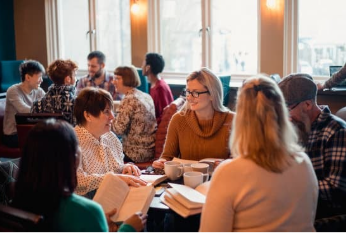 organize a book discussion session