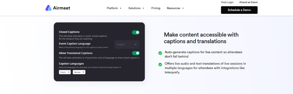 webinar’s accessibility