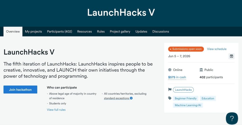 LaunchHacks V